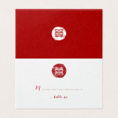赤いダブル幸せ&竹結婚の 名刺 (外部フラット)
