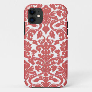 赤いダマスク織のiPhone 5の箱 iPhone 11 ケース