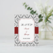 赤いダマスクrsvo インビテーションポストカード (スタンド正面)