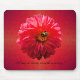 赤いダリアのマウスパッドののまわりに マウスパッド
