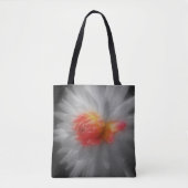 赤いダリアの花 一部カラー トートバッグ (正面)
