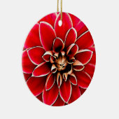 赤いダリア、デジタル芸術 セラミックオーナメント (右)