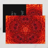 赤いダリア、明るい黒 招待状 (正面/裏面)