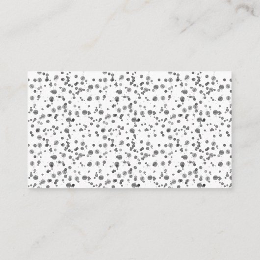 赤いダルマティアンスポットベビーシャワーおむつラッフル エンクロージャーカード (裏面)