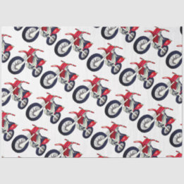 赤いダートバイクのバイクのカスタムの色の背景 薄葉紙