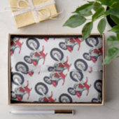 赤いダートバイクのバイクのカスタムの色の背景 薄葉紙 (ギフト)