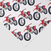 赤いダートバイクのバイクのカスタムの色の背景 薄葉紙 (詳細)