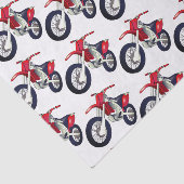 赤いダートバイクのバイクのカスタムの色の背景 薄葉紙 (詳細)