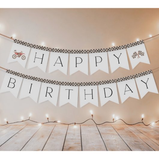 赤いダートバイクのバンティングバナー バンティングフラッグ