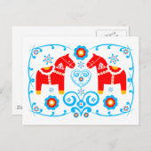 赤いダーラハース ポストカード (正面/裏面)