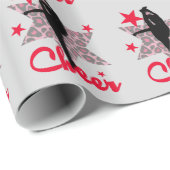 赤いチアリーダーのギフトの包装紙 ラッピングペーパー (ロールコーナー)