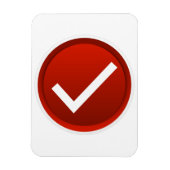 赤いチェックマークシンボル マグネット (縦)