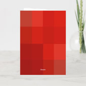 赤いチェック柄の箱にクリスマスツリー カード (裏面)