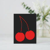 赤いチェリーが２つ ポストカード (スタンド正面)