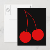 赤いチェリーが２つ ポストカード (正面/裏面)