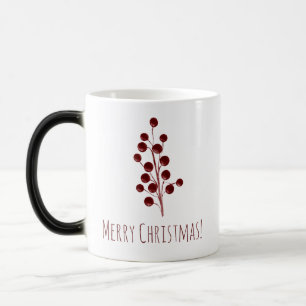 赤いチェリーのクリスマス モーフィングマグカップ