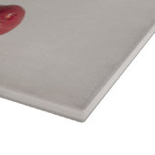 赤いチェリーフルーツの白いボウル ミュートトーンの写真 カッティングボード (角)