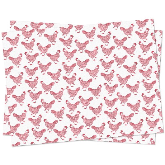 赤いチキンヘン 薄葉紙