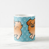 赤いチベットスパニエル・キャルーン犬 コーヒーマグカップ (中央)