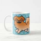 赤いチベットスパニエル・キャルーン犬 コーヒーマグカップ (左)