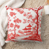 赤いチャイノエリーのパゴダ！ クッション (ブランケット)