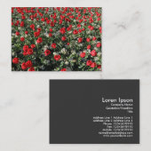 赤いチューリップとプリムローズ 名刺 (正面/裏面)