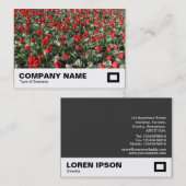 赤いチューリップとプリムローズ 名刺 (正面/裏面)