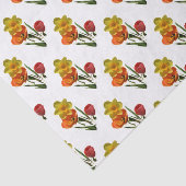 赤いチューリップと黄色い紅葉花 薄葉紙 (詳細)