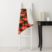 赤いチューリップのパターン シェルパブランケット (インサイチュ)