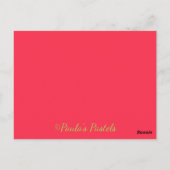 赤いチューリップのフレーム 〜サンキューレター ポストカード (裏面)