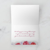 赤いチューリップの周年記念カード カード (内部)