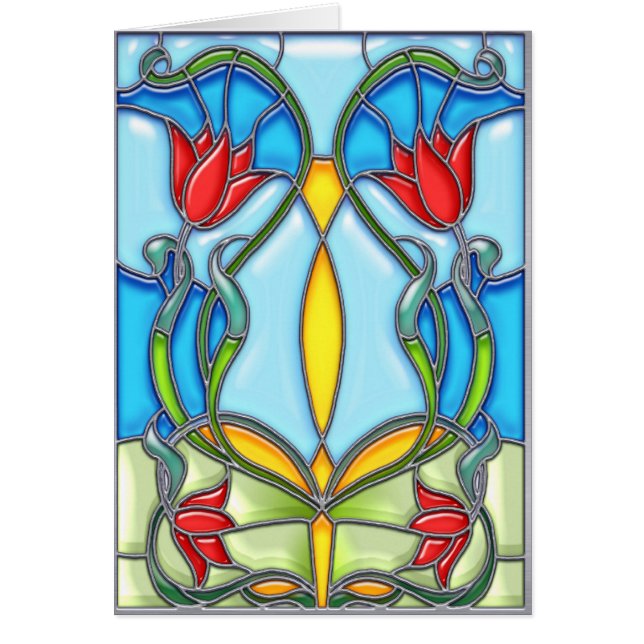 赤いチューリップの四つ組 (正面)