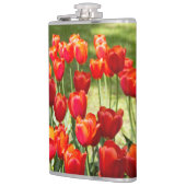 赤いチューリップの大きな畑 フラスク (左)