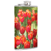 赤いチューリップの大きな畑 フラスク (右)