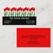 赤いチューリップの子供部屋の名刺 名刺 (正面/裏面)