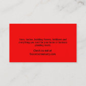 赤いチューリップの子供部屋の名刺 名刺 (裏面)