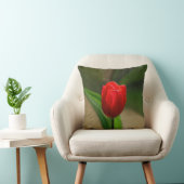 赤いチューリップの春の花 クッション (椅子)
