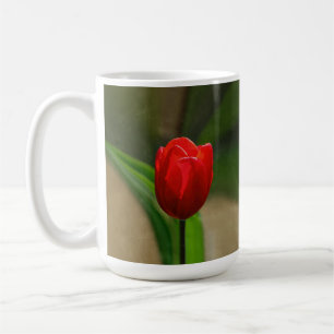 赤いチューリップの春の花 コーヒーマグカップ