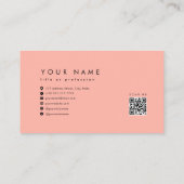 赤いチューリップの模様 名刺 (裏面)