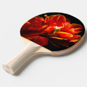 赤いチューリップの濃い背景 卓球ラケット (正面アングル)