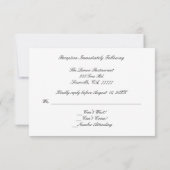 赤いチューリップの結婚式 披露宴 返信ハガキ 招待状 (裏面)