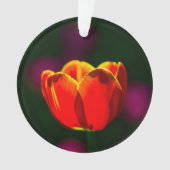 赤いチューリップの花 オーナメント (正面)