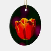 赤いチューリップの花 セラミックオーナメント (右)