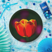 赤いチューリップの花 ペーパープレート (パーティー)