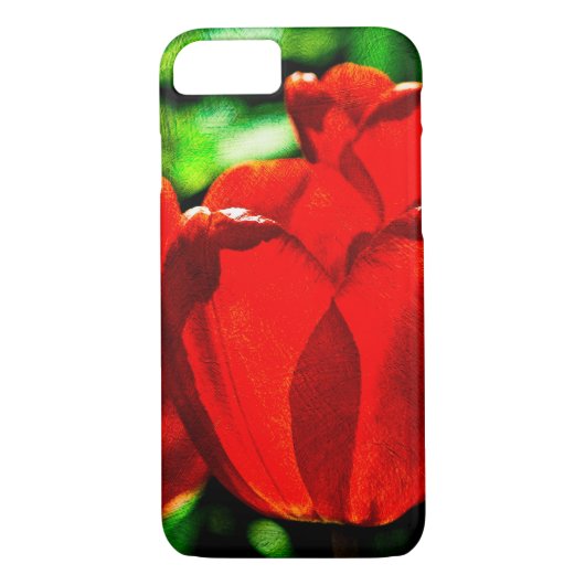赤いチューリップの花 Case-Mate iPhoneケース (裏面)