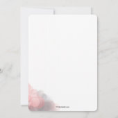 赤いチューリップの誕生日のパーティの招待状 招待状 (裏面)