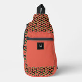 赤いチューリップはレトロパーソナライズされた、 スリングバッグ (正面)