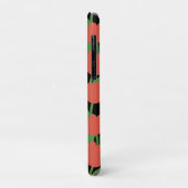 赤いチューリップはレトロパーソナライズされた、モノグラム Case-Mate iPhoneケース (裏面/左)