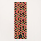 赤いチューリップはレトロパーソナライズされた、 ヨガマット (正面)