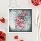 赤いチューリップダチョウ羽毛の一時的な分離 スタンダードランチョンナプキン (インサイチュ)